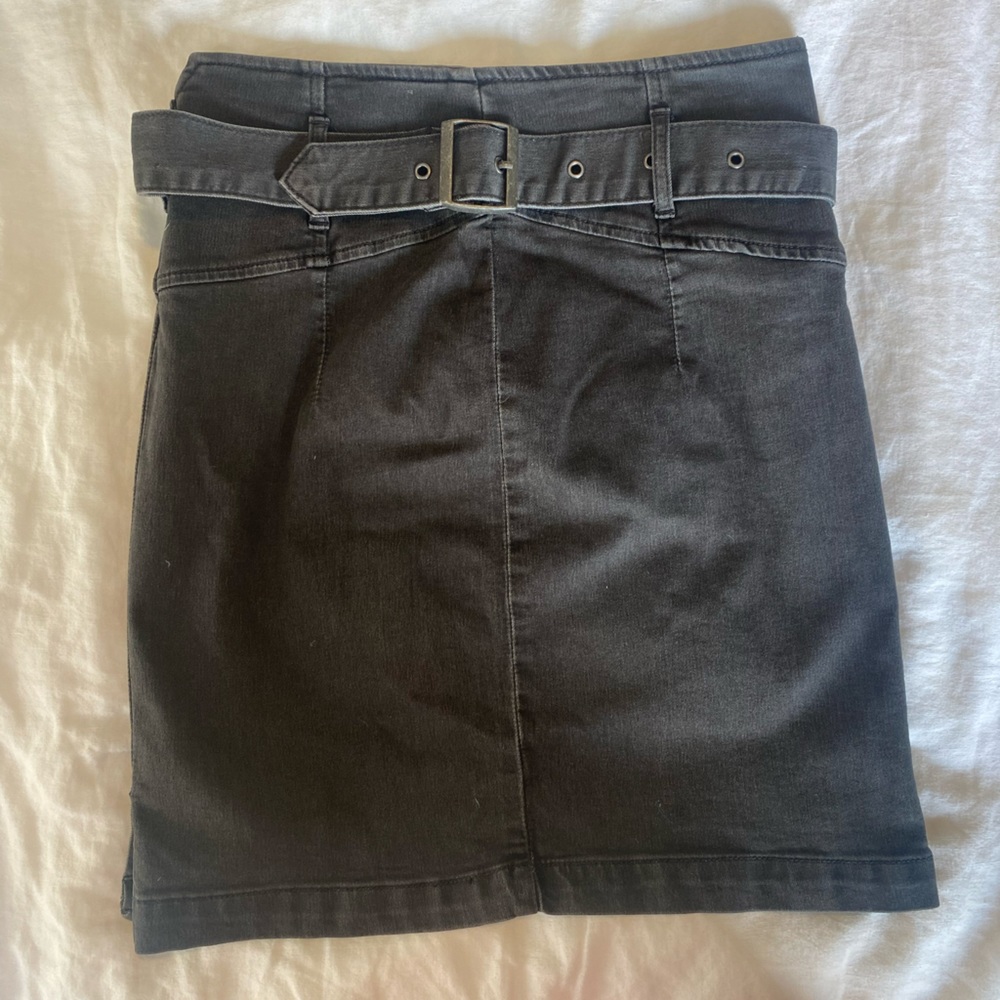 Free people grey jean skirt